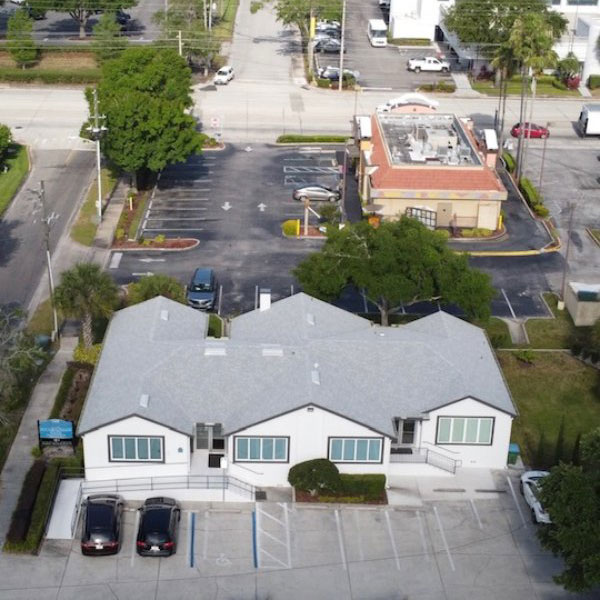Aerial view of the Winter Park Laser & Anti Aging Center building